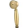 Homefurnishmall Soffione doccia portatile, resistente, pressurizzato, cromato, retrò, soffione doccia in rame spazzolato (oro)