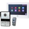 DSE Kit Videocitofono IP 1-2 Famiglie con Pulsantiera a 2 Apriporta, Monitor touchscreen 7 e Alimentatore. Collegamento 2 fili Plug&Play. Controllo con App Tuya. DMC-P1M7/P2M7 (Kit unifamigliare)