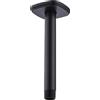 BSTIIU - Braccio doccia nero con flangia, montaggio a soffitto, braccio di prolunga per soffione doccia, in acciaio inox, rotondo, 20,3 cm