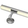 INOXLM lavorazioni inox Corrimano per scale in acciaio inox con led bianco naturale multicolor predisposizione led (260 cm, Corrimano con LED luce calda 3000k)