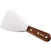Ausonia - Spatola per stucco Inox a bordi tondi cm 6 con manico in legno