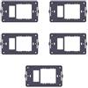 Electron CONFEZIONE DA 5 SUPPORTI A 2 MODULI SINGOLO E SCHUKO UNEL, PER CASSETTA SCATOLA 503, PER PLACCA A 2 POSTI, COMPATIBILE CON BTICINO MAGIC, SERIE TONDO', SERIE CIVILE, MASCHERINA