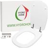 HYDRO HOME Copriwater Ideal Standard Tesi Compatibile, Tavoletta Wc In Legno Rivestito In Poliestere Con Cerniere Regolabili,Asse Wc MADE IN ITALY (BIANCO EUR)