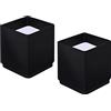 SiaBiced Set di Alzate per Tavolo Da Letto in Acciaio per Mobili Rialzati, Quadrato 6x5cm Nero