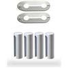 dibi Kit copricerniera e copridado per porte blindate Marca Di.Bi., colore Cromo satinato