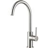 HM Miscelatore Cucina Acciaio Inox Spazzolato | Rubinetto Lavello Cucina Monocomando Girevole 360° Design Minimal Antiruggine Antiimpronte