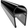 W Waka Home WAKA PRO-C - Guarnizione ottica per porta doccia e labbro doccia (10-12 mm, 10 - 12 mm, 1000 mm), colore nero