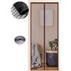 WENT Zanzariera Magnetica per Porte 70 x 190 cm, Tenda Magnetica Zanzariera Porta, Nessun Attrezzo Richiesto, Facile da Installare, Adatto a Bambini e Animali Domestici, Strisce Marroni
