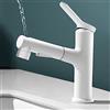 XDSMB Rubinetto Bagno con Doccetta Estraibile 3 Funzioni Rubinetto Lavandino Bagno Caldo E Freddo Miscelatore Monocomando Lavabo,Bianco