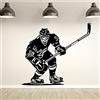 PAWANG Adesivo Murale Giocatore Di Hockey Sport Ice Floorball Decalcomania Da Muro Per Divano Camera Da Letto Soggiorno Camera Dei Bambini S Adesivo Da Parete In Vinile Decor 58X64Cm
