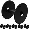 Ipetboom Avvolgicavo Elettrico in Plastica Nero 6 Pezzi, Bobina per Cavi Elettrici Compatta, Organizzatore per Cavi di Prolunga Resistente, Bobine di Stoccaggio Salvaspazio per