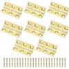 M METERXITY 8-Pack Piccole Cerniere Per Porte, 1.45 Pollici (37mm) Cerniere A Libretto In Ottone Per Porte Interne Con Viti Per Scatole Di Legno/Scatole Di Gioielli/Armadio