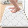OLANLY Tappeto da bagno in memory foam, 61 x 40 cm, ultra morbido, antiscivolo e assorbente, lavabile in lavatrice, asciugabile in lavatrice, comodo, spesso, per pavimenti del bagno, vasca e doccia,