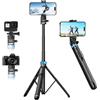 UBeesize 72 Phone Tripod - Tripod for iPhone & Selfie Stick with Phone Holder & Remote - Upgraded, Stable & Portable Stand for iPhone 17/16/15/14, Android, Cameras & Action Cams