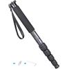 INNOREL Monopiede per fotocamera in fibra di carbonio INNOREL RM325C Monopiede professionale portatile leggero da 5 sezioni per Canon Nikon Sony DSLR Camera Video Camcorder Fotografia Staffa di carico 12 kg