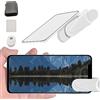 Skeadex Set di clip riflettenti per smartphone, fotocamera a specchio, universale, regolabile, per cellulare, fotocamera, clip per selfie, riflettore, telefono, fotocamera, registrazione, clip