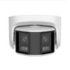 NGTFDCP Telecamera esterna, Telecamera di sicurezza con doppia lente, rilevamento audio bidirezionale, angolo visione ampio 180°, telecamera panoramica,Sicurezza domestica(Intercom version)