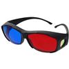 Othmro Occhiali 3D Rosso-Blu Nero Plastica Grande Telaio Lente Resina Stile Semplice 3D Film Game Rosso-Ciano Anaglifo 1 Pz