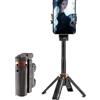 Generico Treppiede per telefono tascabile, treppiede per selfie con telecomando | Treppiede per telefono compatto,Treppiede per selfie stick regolabile, stick per vlog portatile con otturatore wireless, treppi