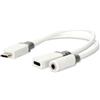 NEDIS Adattatore USB-C - USB 2.0 - spina USB-C - presa USB-C/presa 3,5 mm - 0,10 m - rotondo - placcato oro - PVC - scatola bianca