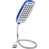Phefop Mini Lampada da Lettura USB Flessibile a Collo di Cigno da 5 V, Lampada da Computer Ecologica per Laptop, Studenti (BLUE)