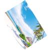 KOMBIUDA Sfondo Fotografico Hawaiano Albero di Cocco e Spiaggia | Tessuto, Stile Estivo per Feste al Chiuso, Paesaggio Tropicale per Decorazioni Hawaiane Feste e Spiaggia Colore Casuale