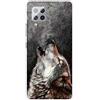 MUTOUREN Cover per Samsung Galaxy A42 5G Custodia in Silicone TPU Trasparenti Ultra Sottile Antigraffio Antiurto Protettivo Case con Pellicola Proteggi Schermo, Lupo 01