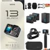 GoPro HERO13 - Fotocamera nera con 3 batterie Enduro, impermeabile, 5.3K60, con caricabatterie a doppia batteria e scheda SD SanDisk Extreme da 64 GB, cinghia per la testa 2.0 e impugnatura