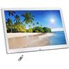 UsmAsk Cornici digitali Spacmirrors Cornice per foto digitale da 12,1 pollici, display IPS con risoluzione 1280 * 800 - Lettore musicale/video Calendario Allarme ON/OFF automatico, cornice digitale (Bianco