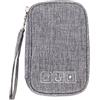 BRRNOO Borsa per Organizzatore di Cavi Elettronici per Business Uffice Morbido Tessuto Cationico (GRAY)