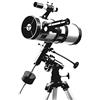 Generic per bambini adulti, riflettore astronomico da 114 mm di apertura da 1000 mm con treppiede, prisma BAK4, lente FMC, montatura equatoriale, monocolo per osservare Saturno, Giove, Luna