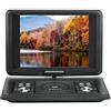 BW Lettore DVD portatile BW da 14 pollici - Funzione di copia, schermo rotante a 270 gradi, USB, SD, AV, emulazione del gioco