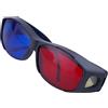 Othmro Occhiali 3D resistenti in stile 3D, occhiali 3D per videogiochi, occhiali 3D rosso-blu, montatura in plastica, lente in resina nera per TV 3D, film cinematografici, DVD, visione di film