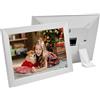 SMTYXS Cornice Digitale Da 10,1 Pollici, 32 GB/64 GB, Smart WiFi, Con Touch Screen IPS HD 1280x800, Montaggio A Parete Un'Esperienza Visiva Squisita(White)