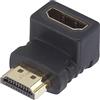 Speaka Professional - Adattatore HDMI, 1 presa HDMI; 90° verso l'alto, contatti placcati in oro