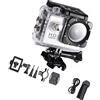 Tbest Action Camera Mini DV Videocamera Sportiva 7 Colori 1080P HD Schermo da 2 Pollici Subacquea 30M con Supporto (SILVER)