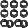 LUORNG 10 pz giunto sferico adattatore fisso testa titolare anello fisso dado dado dado 17mm universale dado pigro supporto per telefono dado abbinato dado in plastica supporto auto nero