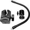 FGDTREE Staffa portatile in metallo con morsetto Pan Tilt Supporto per tubo flessibile per treppiedi biciclette e configurazioni live streaming Staffa per tubo metallico a testa sferica