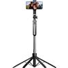 Generic Treppiede per telefono con luce, bastone per selfie da 180 cm, supporto per registrazione, per creatori di contenuti remoti, supporto per cellulare per registrazione