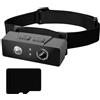 Hangsu Fotocamera leggera con video 1080p e luce a LED per ciclismo, uso notturno, fari sportivi, sensori CMOS