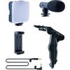 Wilgure Videochiamate Live Streaming Videoconferenza Starter Vlog con treppiede microfono di riempimento e clip per telefono portatile Live Streaming per smartphone