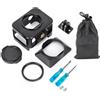 ZHFGJKSO Compatibile con PU387B Gabbia for fotocamera in lega di alluminio con paraluce compatibile con Sony RX0 II, accessorio for fotocamera sportiva