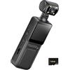 Whltzf 4K Body Camera Handheld Video Camcorder Stabilizzazione 180 Gradi Lente Rotabile con Schermo LCD per Outdoor Handheld Pocket Sport Camera