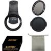 Zomei Kit di filtri CPL per obiettivo del telefono da 37 mm, clip universale per obiettivo della fotocamera del telefono con filtro CPL, copriobiettivo e borsa per iPhone 16/16Pro/16Pro Max/15/14