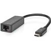 Nedis Adattatore di rete USB 3.2 Gen 1 | 2.5 Gbps | spina USB-C™ | presa RJ45 | 0.20 m | rotondo | nichelato | rame stagnato | nero | scatola