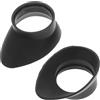 VILLCASE Coprioculari 2 Pezzi per Microscopio e Binocolo in Gomma Nera Protezione Resistente All'usura e Comoda per Osservazioni All'aperto e Viaggi