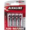 ANSMANN Batteria alcalina RED, carino AA, blister da 4