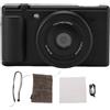 UMDHAIYI Fotocamera digitale per vlogging, video 5K, foto 80M, schermo a scatto, messa a fuoco automatica, stabilizzazione giroscopio, connettività USB, per creatori di contenuti (nero)