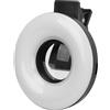 Septpenta Obiettivo Macro, Mini Clip Ring Light, Obiettivo Zoom 15X, 3 Modalità, 5 Livelli di Luminosità Regolabile, Temperatura Colore LED 3000K 6500K per Fotografia con Smartphone(Nero)