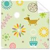 DIYthinker Fresh Style Flower Dog Cartoon cute decorazioni illustrazione modello occhiali panno di pulizia del pulitore dello schermo 5PCS
